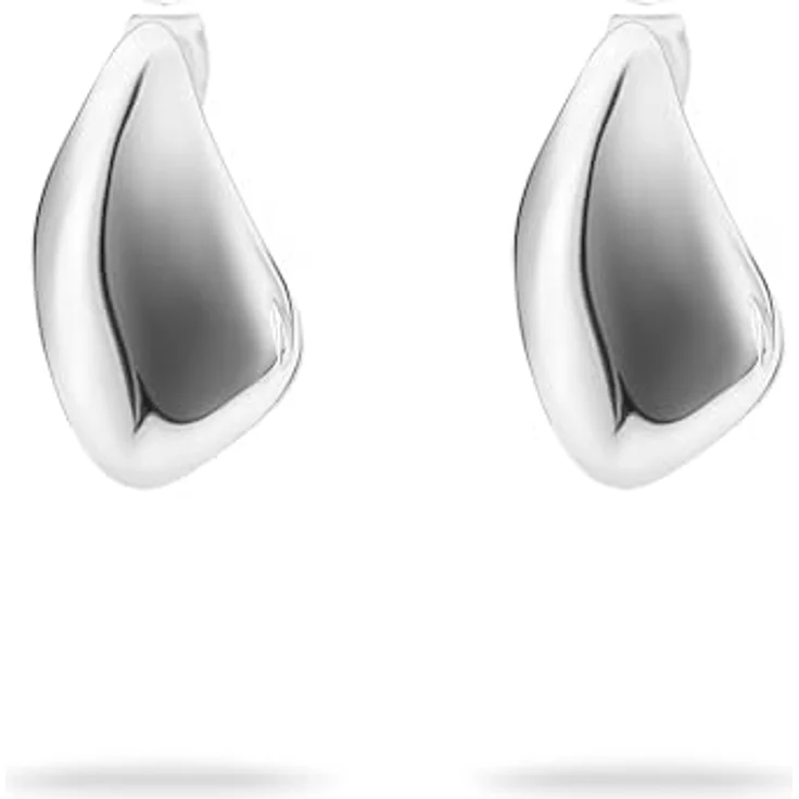Tamaris Chunky Creolen TJ-0600-E-22, Edelstahl IP Silber, 2,2 cm mit Steckverschluss – Bild 2