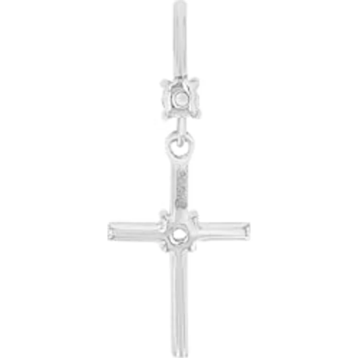 Amor Motivanhänger Kreuz, 925 Sterling Silber Damen Anhänger mit Zirkonia, 1,8 cm, Weiß, kommt in Schmuck Geschenk Box – Bild 5