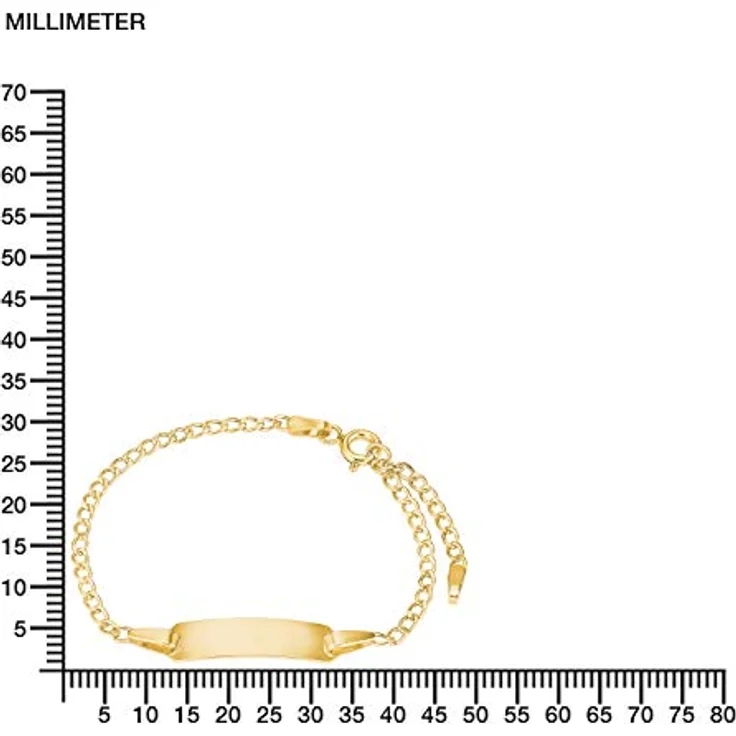 Amor Ident-Armband, 375er Gold, längenverstellbar, personalisierbar für Kinder – Bild 5