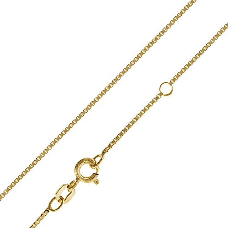 trendor Kreuz 21 mm Gold 585, goldplattierte Silberkette, 40 cm, elegantes Damen-Halskettenset mit Geschenkbox – Bild 5