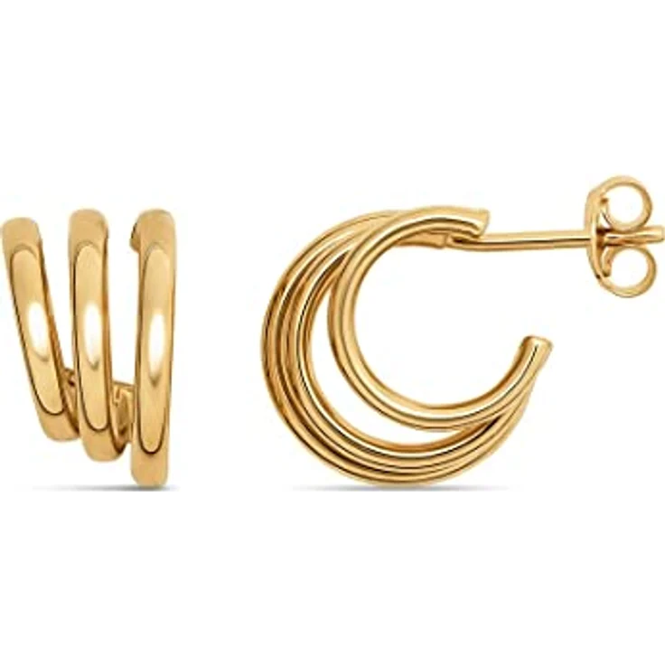 CHRIST Damen-Ohrstecker 375er Gelbgold, eleganter Schmuck mit 1,4 cm Länge, in Geschenkbox – Bild 2