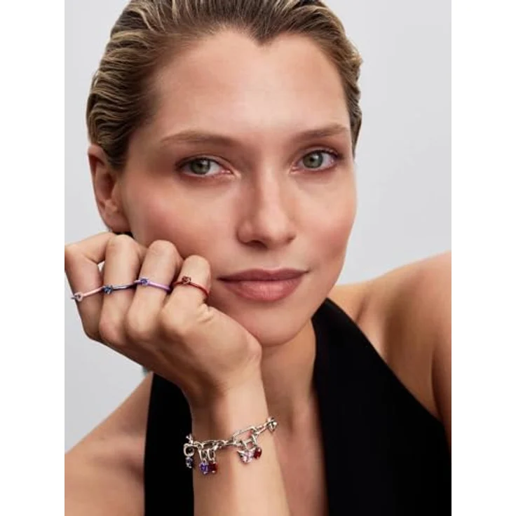 PANDORA ME Rotes Chakra Herz Ring, Sterling Silber mit künstlichem Kristall, Größe 56, handgefertigt – Bild 4
