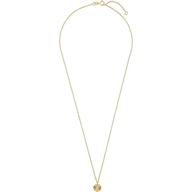CHRIST Damen-Halskette 375er Gelbgold mit 1 Diamant, 45 cm, Gelbgold 32021470 – Bild 3