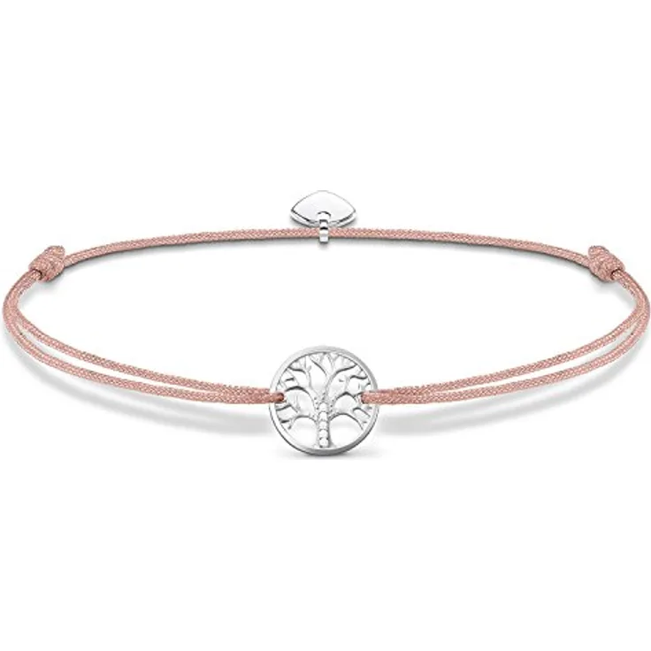 Thomas Sabo Little Secret Tree of Love Damen Stoffarmband, 925 Sterling Silber, individuell gestaltbar