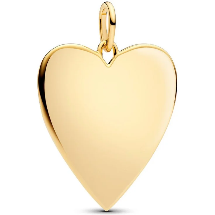Pandora Kettenanhänger 364016C00, Oversized Herz aus 14k-vergoldeter Metalllegierung mit Gravurmöglichkeit