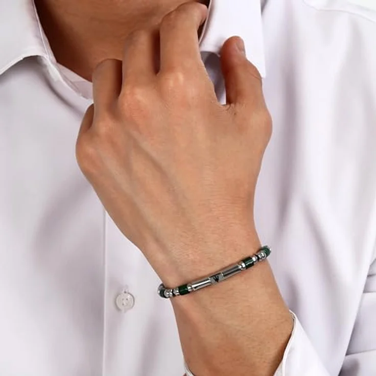 Maserati Herrenarmband ICONIC-Kollektion, aus Stahl mit Steinen, 21,5 cm, JM334AVD48 – Bild 5