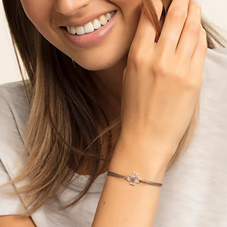 Thomas Sabo Damen Armband Little Secret Kleeblatt, 925 Sterling Silber, grün, LS017-173-5-L20v – Bild 2