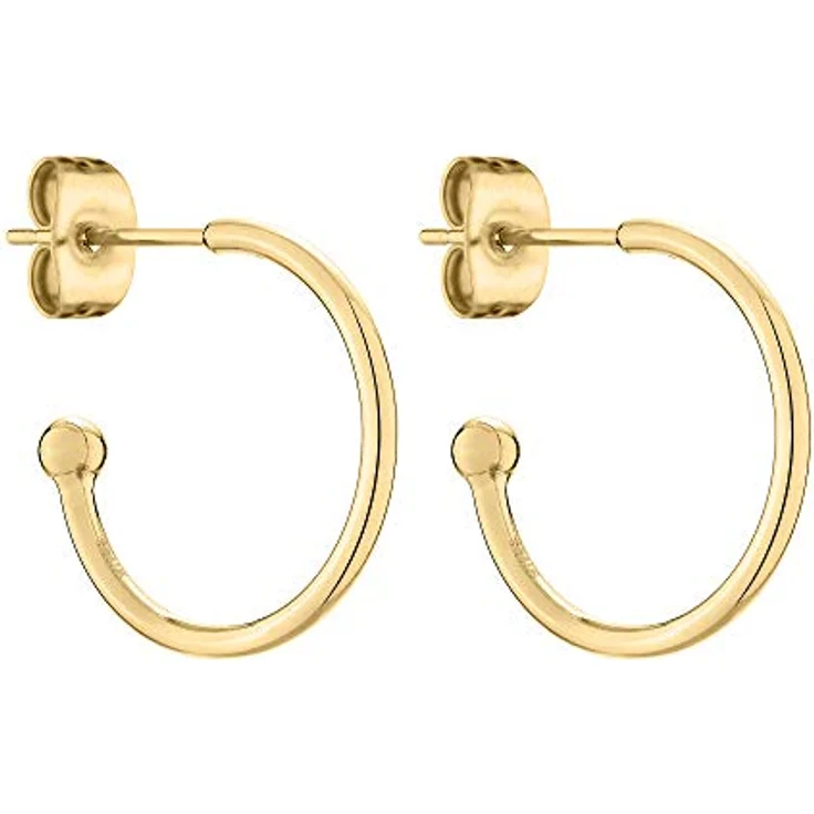 Tamaris Damen Ohrringe TJ-0056-E-18, Creolen in Gold, Edelstahl mit abnehmbarem Anhänger, 2,4 cm – Bild 4