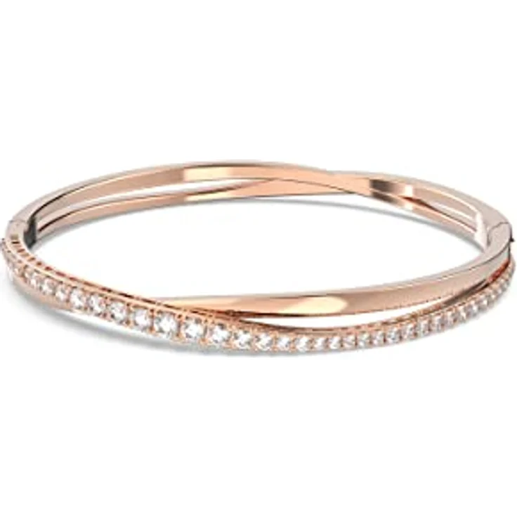 Swarovski Hyperbola Armband, Weißer und Rosé Vergoldeter Damenarmreif mit Swarovski Kristallen – Bild 1