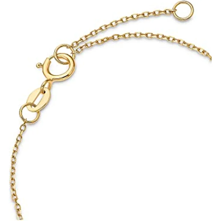 FAVS Little Friends Armband 88333845, 375er Gelbgold mit gravierbarem herzförmigen Anhänger, verlängerbares Kettchen – Bild 2