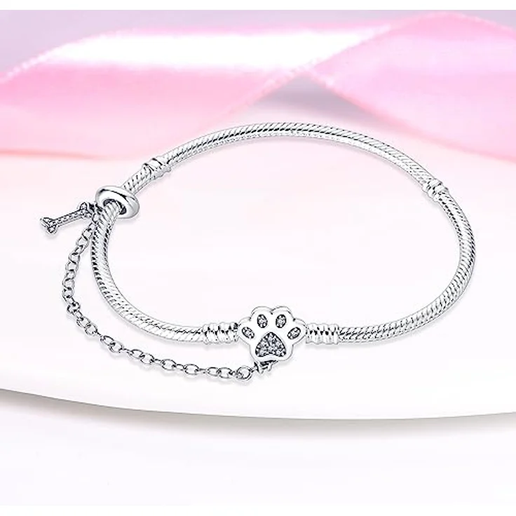TINSLO Damen Armband 925 Sterling Silber, Herz Verschluss, Schlangen Gliederarmband für Frauen, ideal als Geschenk für Valentinstag, Muttertag, Geburtstage und Weihnachten – Bild 2
