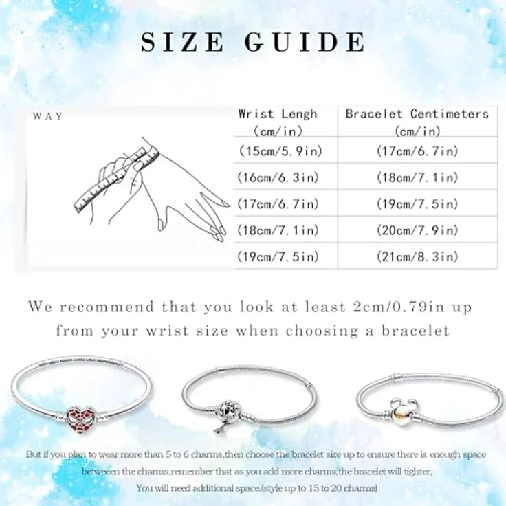 HappyStar Armkette Damen Silber 925, Beads Armband kompatibel mit Pandora Charms, inklusive Geschenkbeutel und Abstandshalterperle – Bild 4