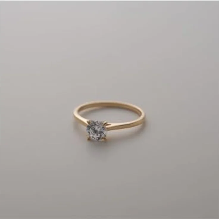 CHRIST Damenring 585er Gelbgold, 1 Lab-Grown Diamant in 4er-Krappenfassung – Bild 4