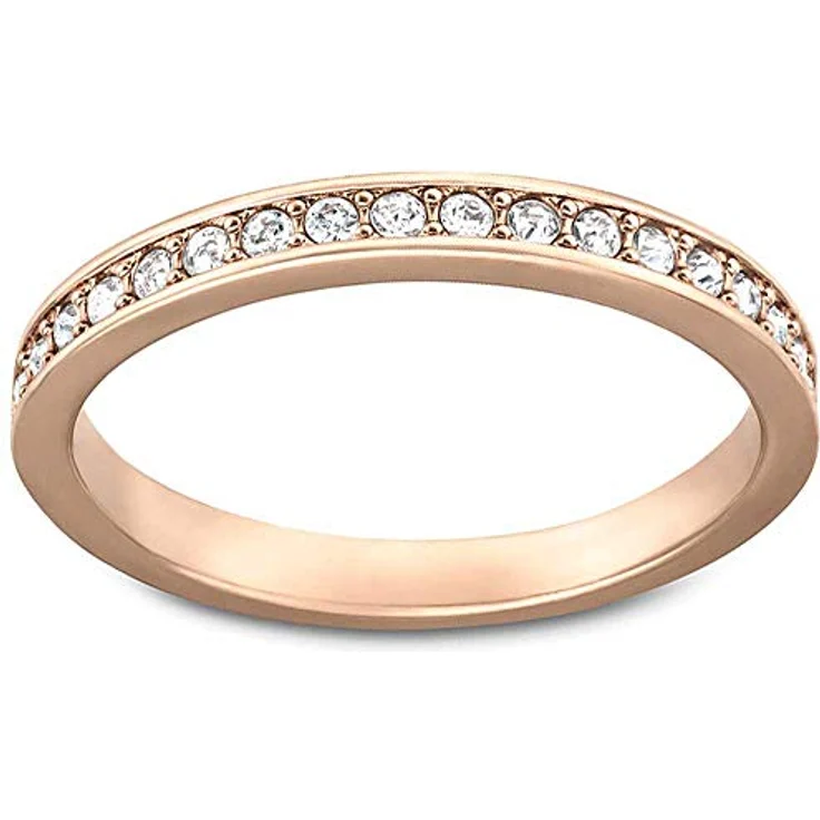 Swarovski Damenring, Metall mit Swarovski-Kristall, Roségold 60, eleganter Schmuck für Damen – Bild 1