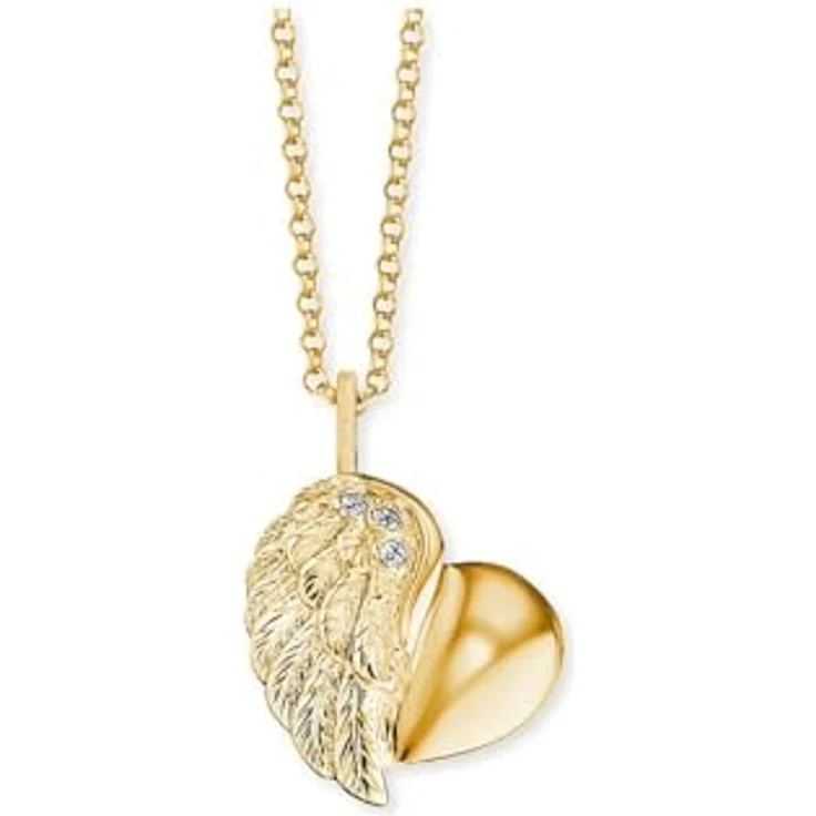 Engelsrufer ERN-LILHEARTWING, Kette Herzflügel aus 925er Silber mit Zirkonia, 40 cm, elegantes Design für Damen – Bild 2
