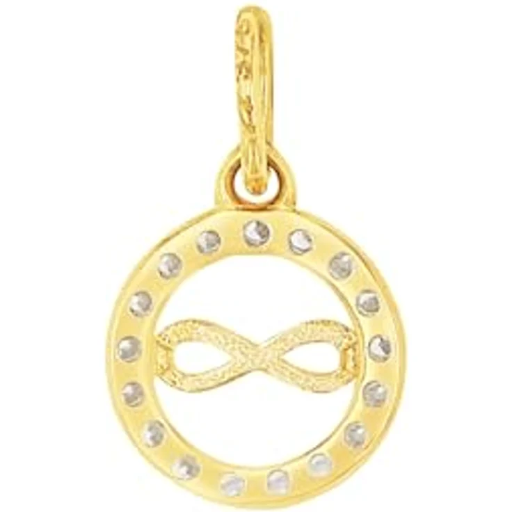 Amor Infinity Motivanhänger Damen, 375 Gold mit Zirkonia synth., 1,3 cm, in Geschenkbox – Bild 2