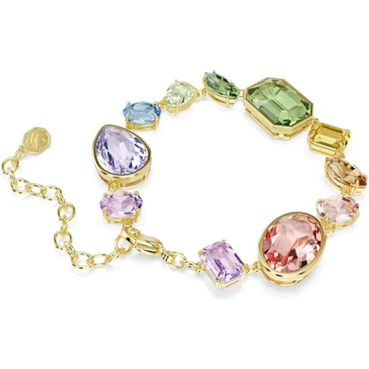Swarovski Gema Armband, Mehrfarbig mit verschiedenen Schliffen und 18K Goldbeschichtung – Bild 5