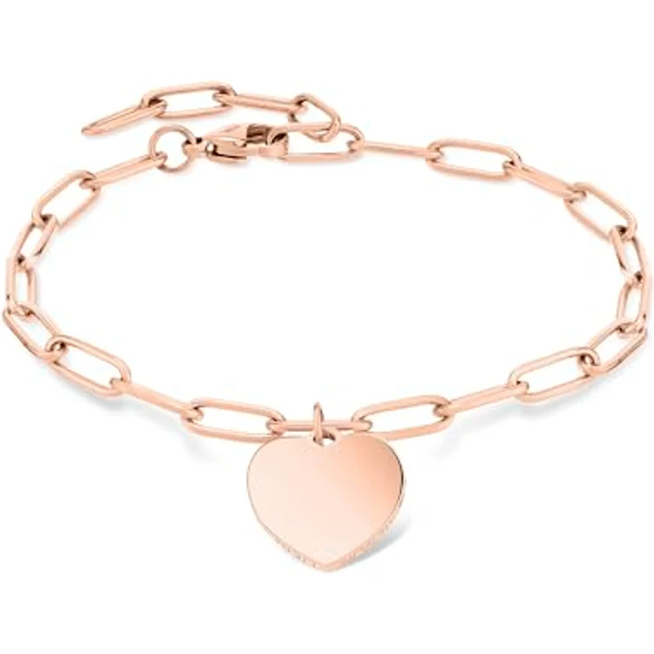Liebeskind Berlin Herz-Armband LJ-1604-B-21, Edelstahl IP Roségold, 20 cm, Karabinerverschluss – Bild 1