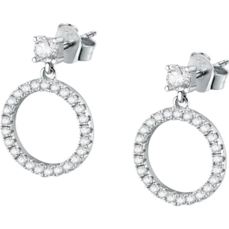 CHRIST Damen-Ohrhänger 925er Silber, recycelter Zirkonia, One Size, Silber 89080444
