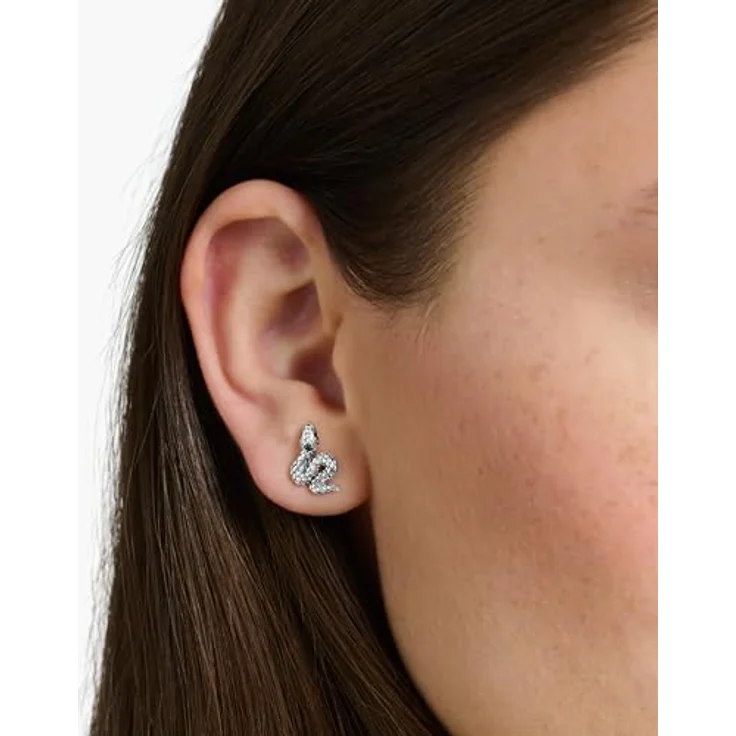 THOMAS SABO Paar Ohrstecker Schlangen-Optik, mit Zirkonia (synth), geschwärztes Silber 925 – Bild 3