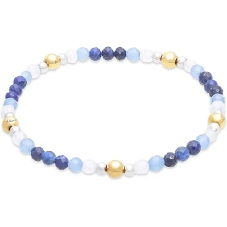s.Oliver Bracelet - Edelstahl Armband - silber - verstellbare Kugelkette bis 18 cm - wasserfest & hautfreundlich
