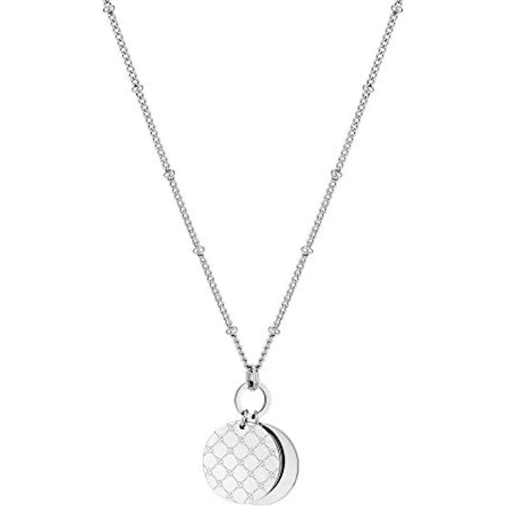 Tamaris TJ-0046-N-45, Damen-Halskette mit Kugelelementen und Logomania-Anhängern, Edelstahl poliert, 45 cm, verlängerbar, inkl. Geschenkverpackung – Bild 1