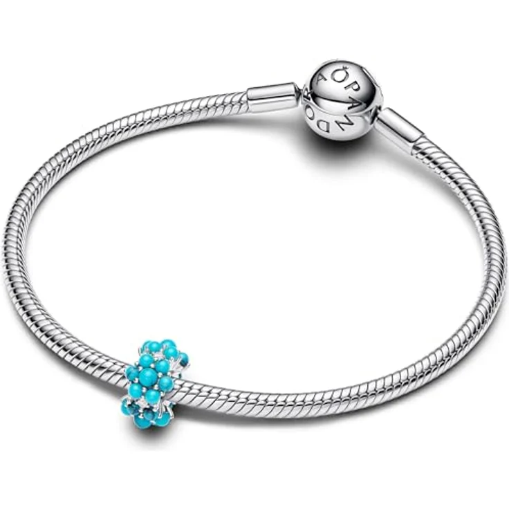PANDORA Moments Korallenrotes Ozean Charm, Sterling Silber mit Zirkonia, kompatibel mit Moments Anhängern, 793897C01 – Bild 2