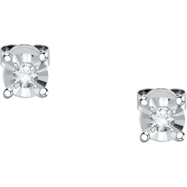 CHRIST Damen-Ohrstecker 375er Weißgold mit 2 Diamanten, 0,3 cm Länge – Bild 3