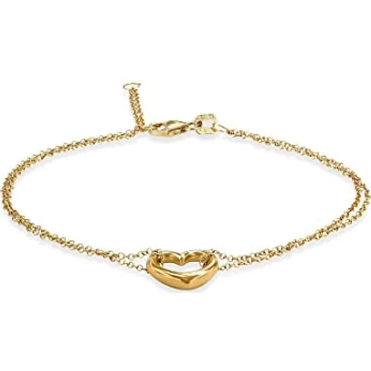 CHRIST Damen-Armband 375er Gelbgold, zeitloser Klassiker mit 19,5 cm Länge, in Geschenkbox