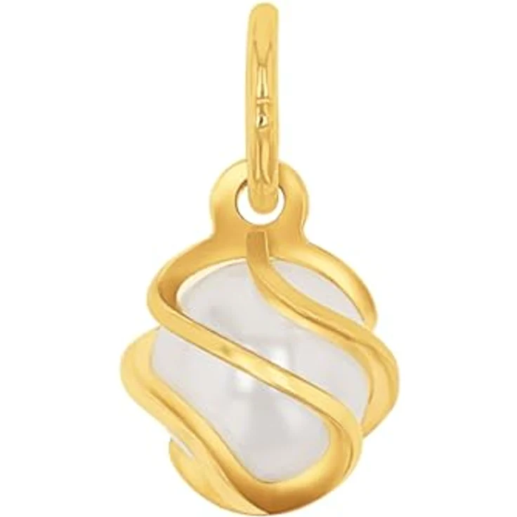 Amor Kettenanhänger Perle, 375 Gold mit weißer Wachsperle, Made in Germany – Bild 2