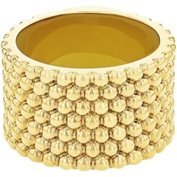 JOOP! Damenring Edelstahl, Goldenes Design mit JOOP! Schriftzug, 13,5 mm Breite, kommt in Schmuck Geschenk Box – Bild 3