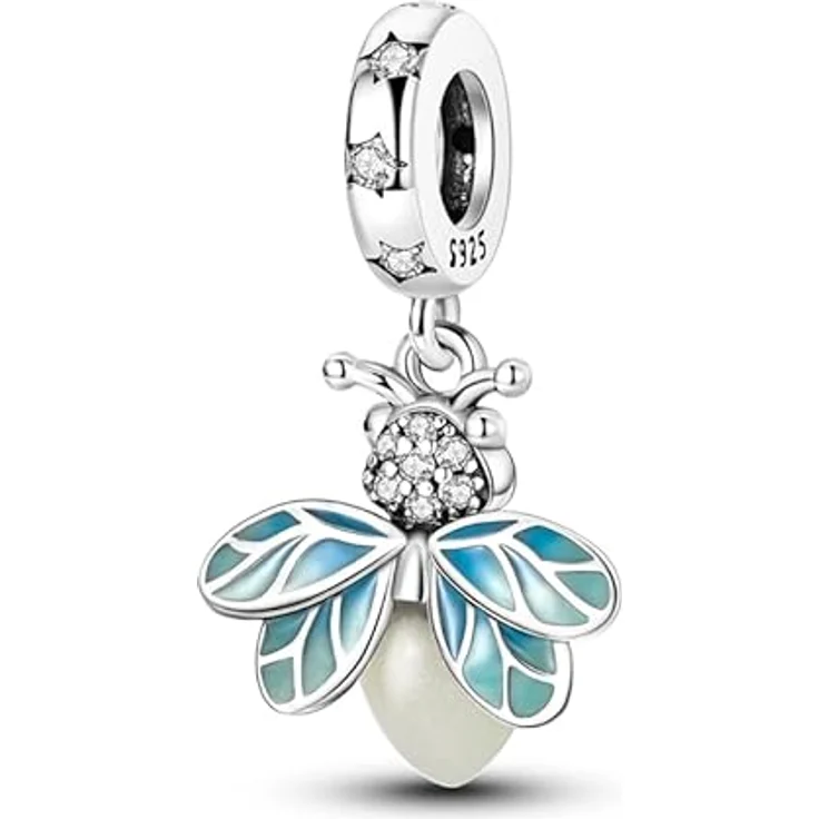 Pandach Damen Charm Anhänger, 925 Sterling Silber mit Zirkonia, kompatibel mit europäischen Armbändern und Halsketten – Bild 2