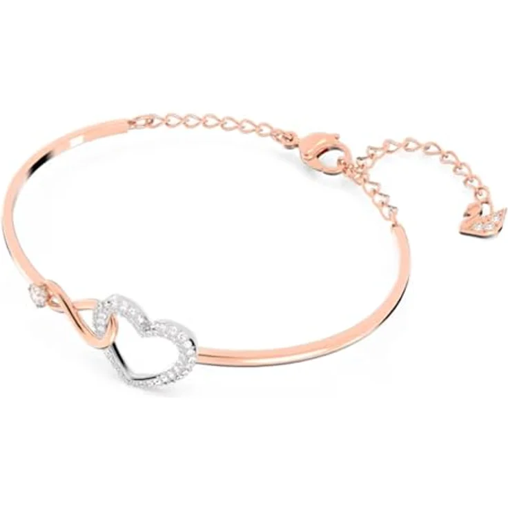 Swarovski Swa Infinity 5518869, Armreif aus Metall mit Swarovski-Kristallen, Karabinerverschluss, Länge 5,9 cm, Breite 4,5 cm – Bild 7