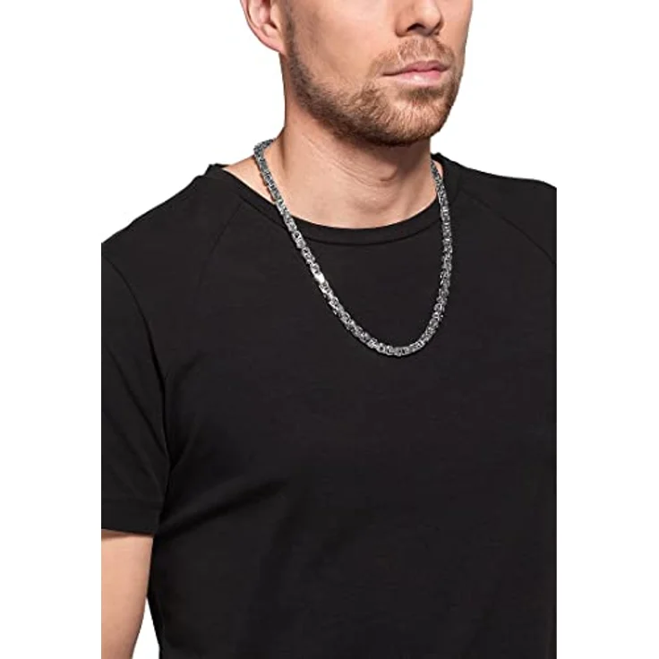 FAVS Herren-Kette Edelstahl, 60 cm lang, 0,6 mm stark, Silber 32012345 – Bild 3