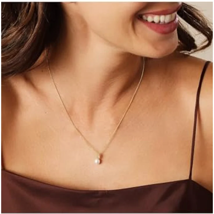 CHRIST Damen-Kette 375er Gelbgold mit Süßwasserperle, One Size – Bild 2