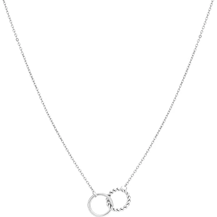 Tamaris Halskette TJ-0226-N-45, filigrane Ankerkette aus poliertem Edelstahl, 45 cm, Silber