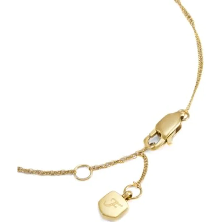 FOSSIL Damen Edelstahl Kettenarmband mit Karabinerverschluss, goldfarben, poliert – Bild 4