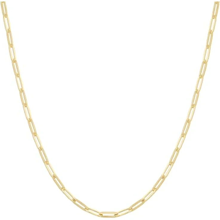 ANIA HAIE TRAILBLAZER Paper Clip Chain Necklace, 925 Sterling Silber 14k vergoldet, 38 cm + 5 cm Verlängerung, inkl. Geschenkverpackung – Bild 1