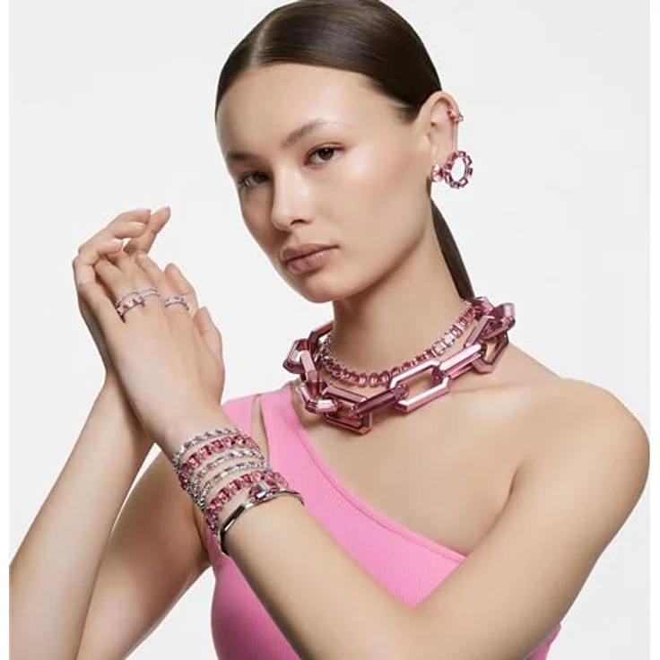 Swarovski Matrix Vittore Ring, Damenring mit Rundschliff, Weiß, Silberfarbenes Finish – Bild 5