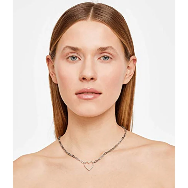 LIEBESKIND Berlin Damen-Collier Edelstahl, silber, Herzanhänger, 32-45 cm mit Federringverschluss – Bild 2