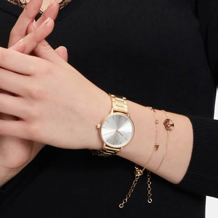 Tamaris Armband TJ-0093-B-21, Edelstahl IP Gold mit Lebensbaum Anhänger, verstellbar 17-21 cm – Bild 3