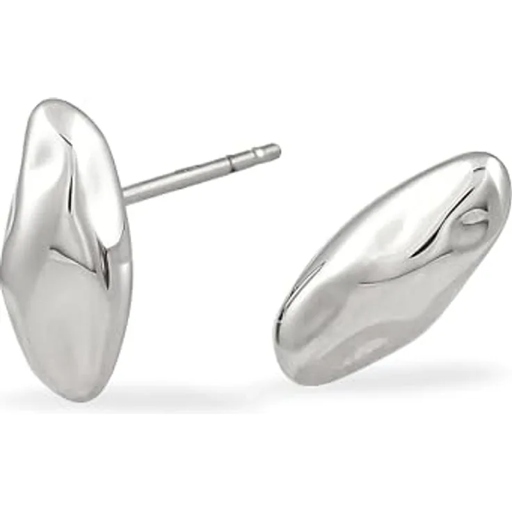 COPENHAGEN STUDIOS Organics Mini Studs, Damen-Ohrstecker aus poliertem Edelstahl, gold, wasserfest & hautfreundlich, organisches Design