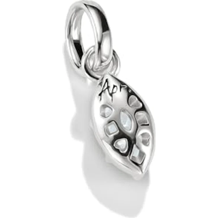 THOMAS SABO Connect Charm Pendant Birthstone Collection, 925 Sterling Silber mit Monatsgravur für April – Bild 3