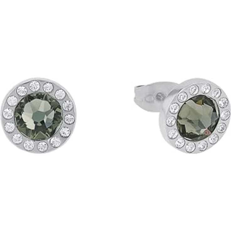s.Oliver Ohrringe für Damen, Kristall von Swarovski im Edelstahl, 10x10 mm, silber, inklusive Geschenkbox – Bild 1