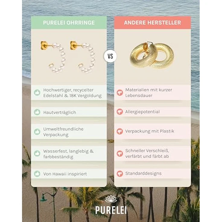 PURELEI Pure Soul Ohrringe (Gold) – Damenohrringe aus langlebigem Edelstahl – wasserfest, 10 mm Innendurchmesser – eleganter Modeschmuck für individuelle Looks – Bild 4