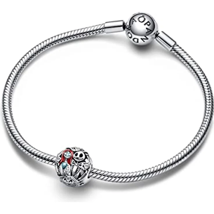 PANDORA Moments Blühende Blume Doppelter Charm-Anhänger, Sterling-Silber mit künstlichem Kristall, kompatibel mit Moments, 792293C01 – Bild 3