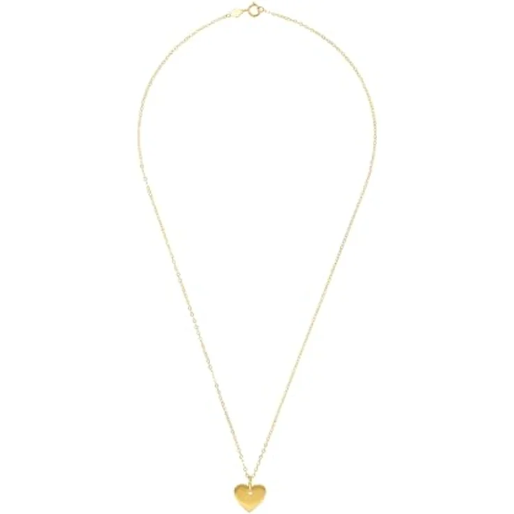 Amor Halskette mit Herz-Anhänger, 42 cm, 585er Gold, inkl. Geschenkbox, individuell gravierbar – Bild 3