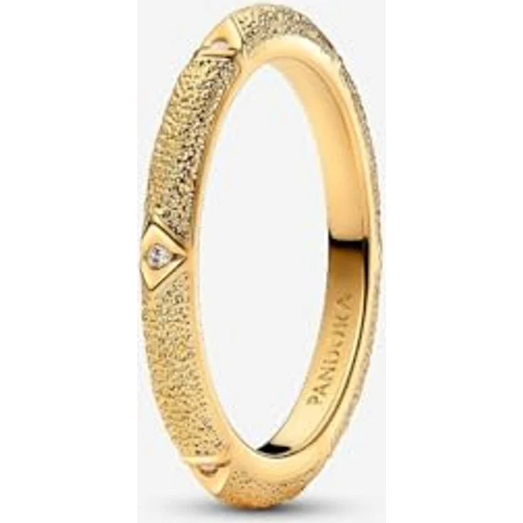 PANDORA 14k Gold-plated Damenring mit klarem Cubic Zirconia, unique metal blend, Modell 163322C01 – Bild 2