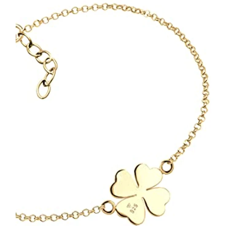 Elli Damen Armband Kleeblatt Glücksbringer, 925 Sterling Silber, handgefertigt, anlaufgeschützt – Bild 4