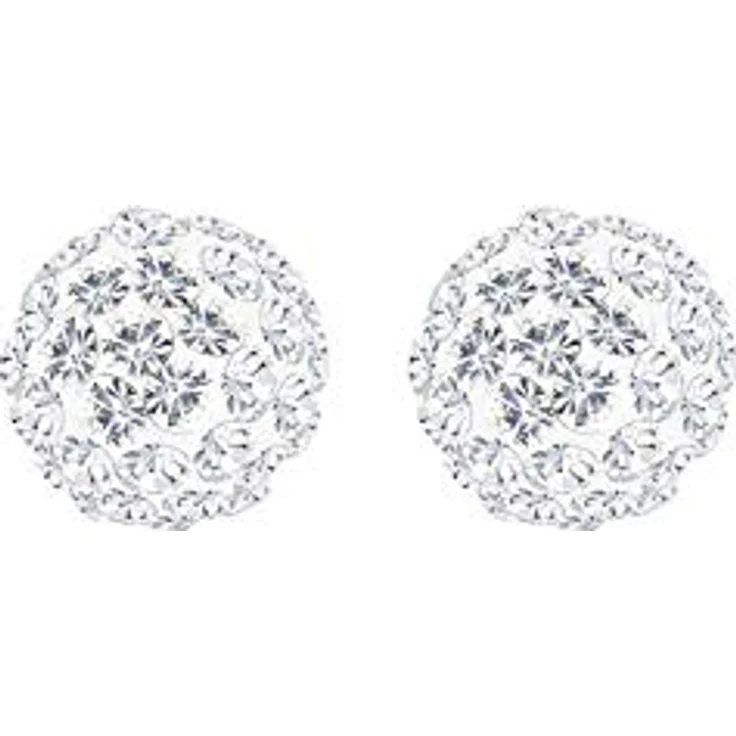 Elli Ohrringe Damen Kugel Stecker mit Kristallen aus 925 Sterling Silber, hochglanzpoliert und anlaufgeschützt – Bild 2
